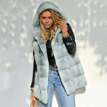 Women's Fleece Jacket With Hood Warm And Comfortable