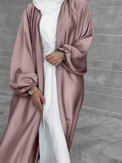 Silk-Soft Kimono Jacket XXL Open Front Long Sleeve