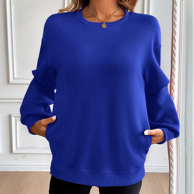 Nora - Comfortable Sweatshirt With Front Pockets