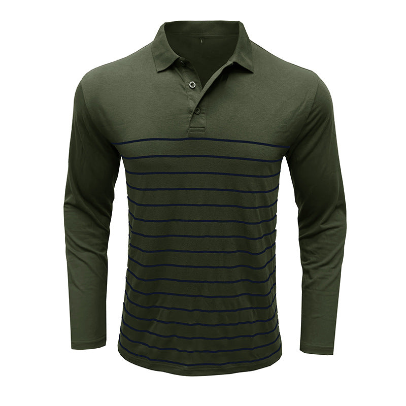 Elegant Piqué Pullover Slim Fit Stripe Design