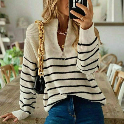 Striped Knit Jumper Light and Comfortable