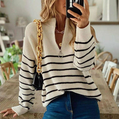 Women's Striped Autumn Knitted Sweater