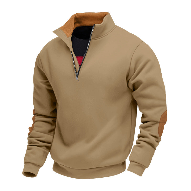 Men's Sweatshirt Stand-up Collar Elegant Design