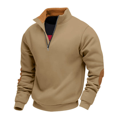 Men's Sweatshirt Stand-up Collar Elegant Design