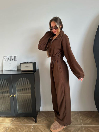 Women's Fleece Jumpsuit Comfortable Stylish