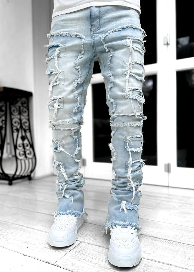 Women's Skinny Jeans with Fringed Style