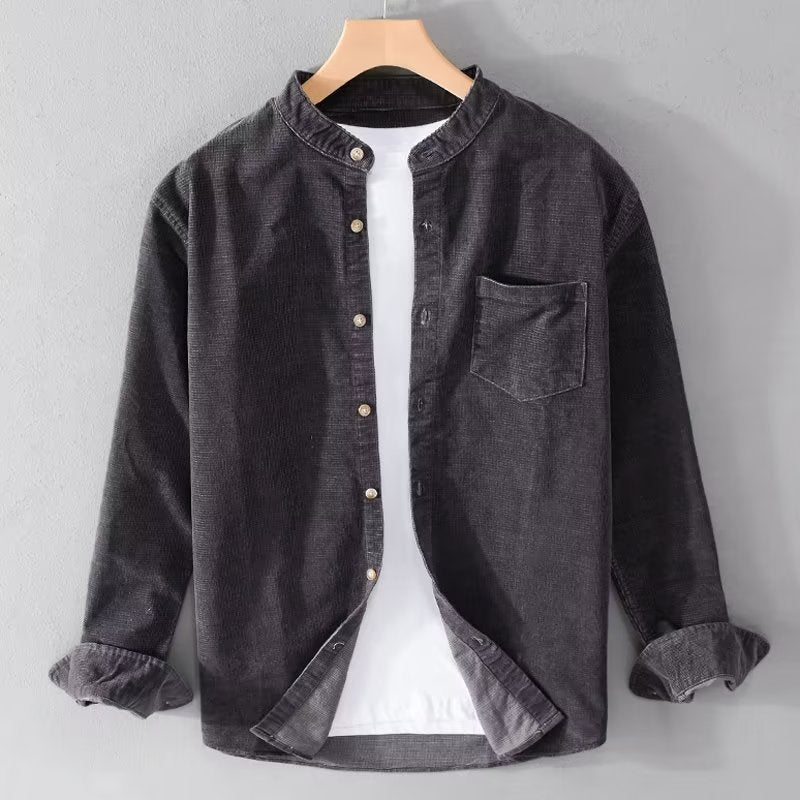 Men's Shirts Slim Fit Mandarin Collar Elegant Design