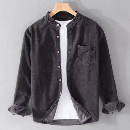 Men's Shirts Slim Fit Mandarin Collar Elegant Design