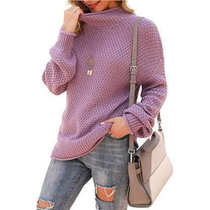 Comfortable Turtleneck Sweater Cozy Knit