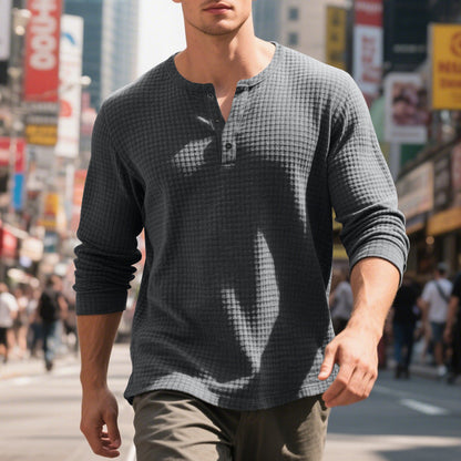 Men's Long Sleeve Shirt Elegant Modern Style