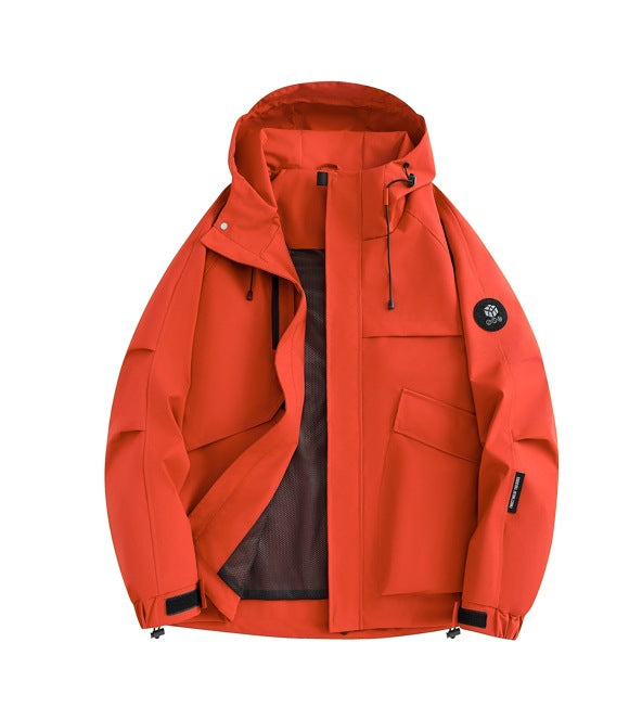 Men's Outdoor Jacket Waterproof With Adjustable Hood