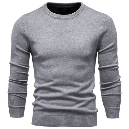 Men's Round Neck Cotton Sweater Elegant Design