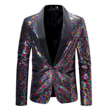 Glamorous Sequin Blazer for Women Evening Jacket