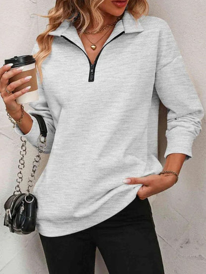 Women's Sweatshirt Casual Zipper Sporty