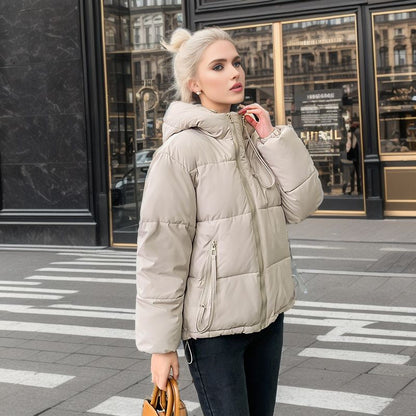 Women's Puffer Jacket Warm Insulated Hooded