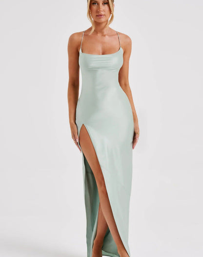 Women's Elegant Lace Strap Long Maxi Dress