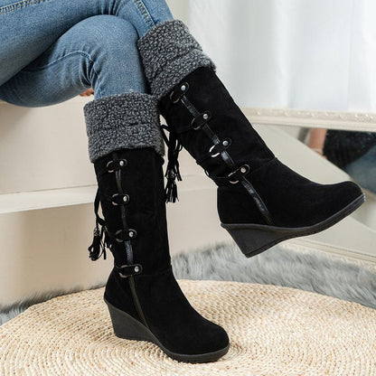 Women's Suede Boots Elegant Design