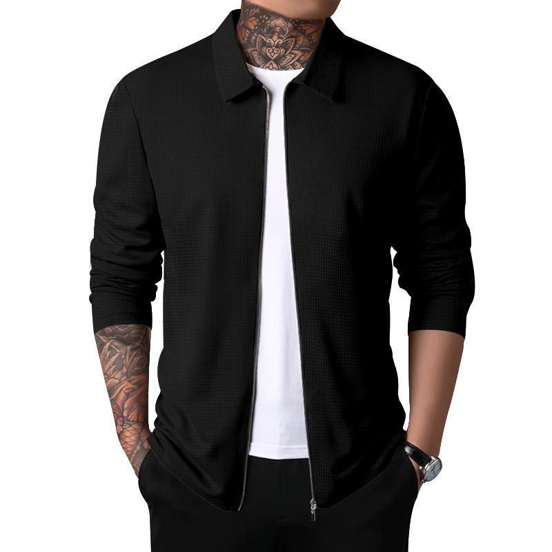 Men's Outdoor Jacket Zipper Textured Design