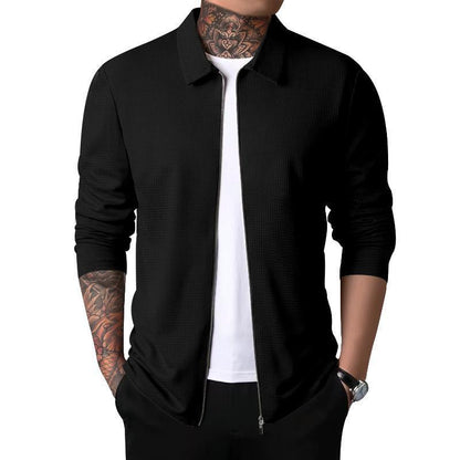 Men's Outdoor Jacket Zipper Textured Design
