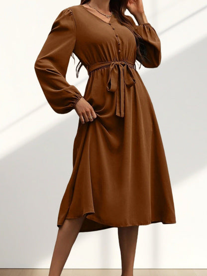 Women's Dress with Belt Elegant Design