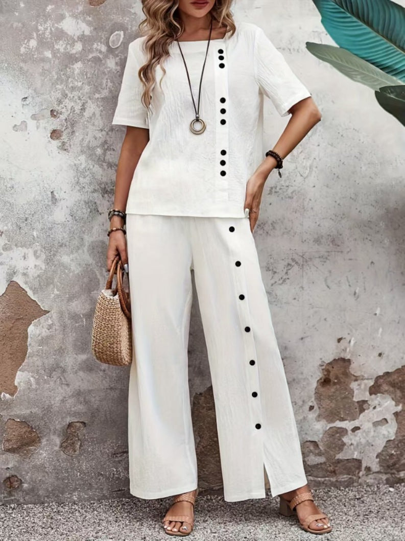 Women's Two-Piece Set Summer Lightweight Breathable Elegant