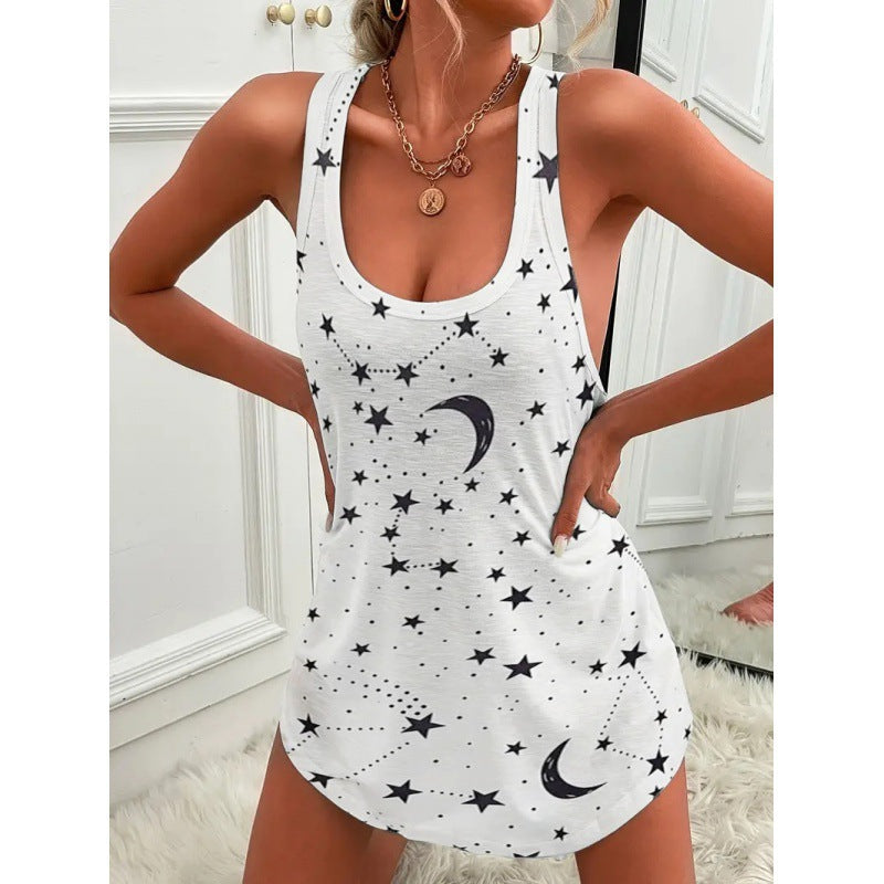 Women's Camisole Romantic Star Motifs