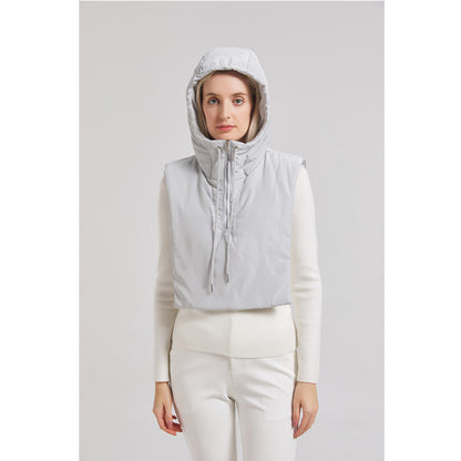 Women's Hooded Jacket High Collar Adjustable Stylish