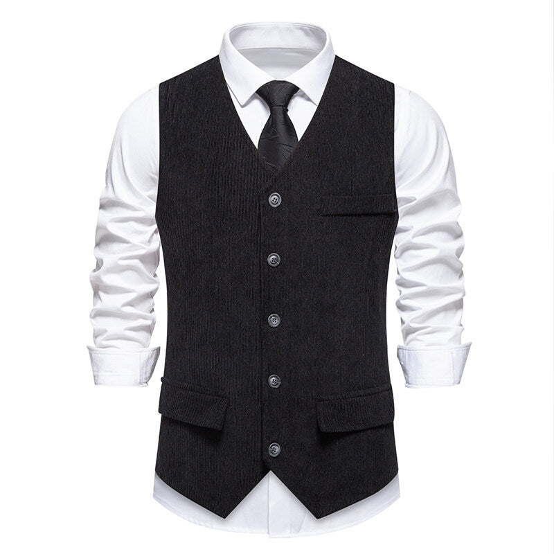 Elegant Men's Structured Modern Slim Vest
