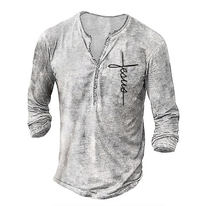 Herren Langarm-Shirt Grafikdruck Trendy Casual