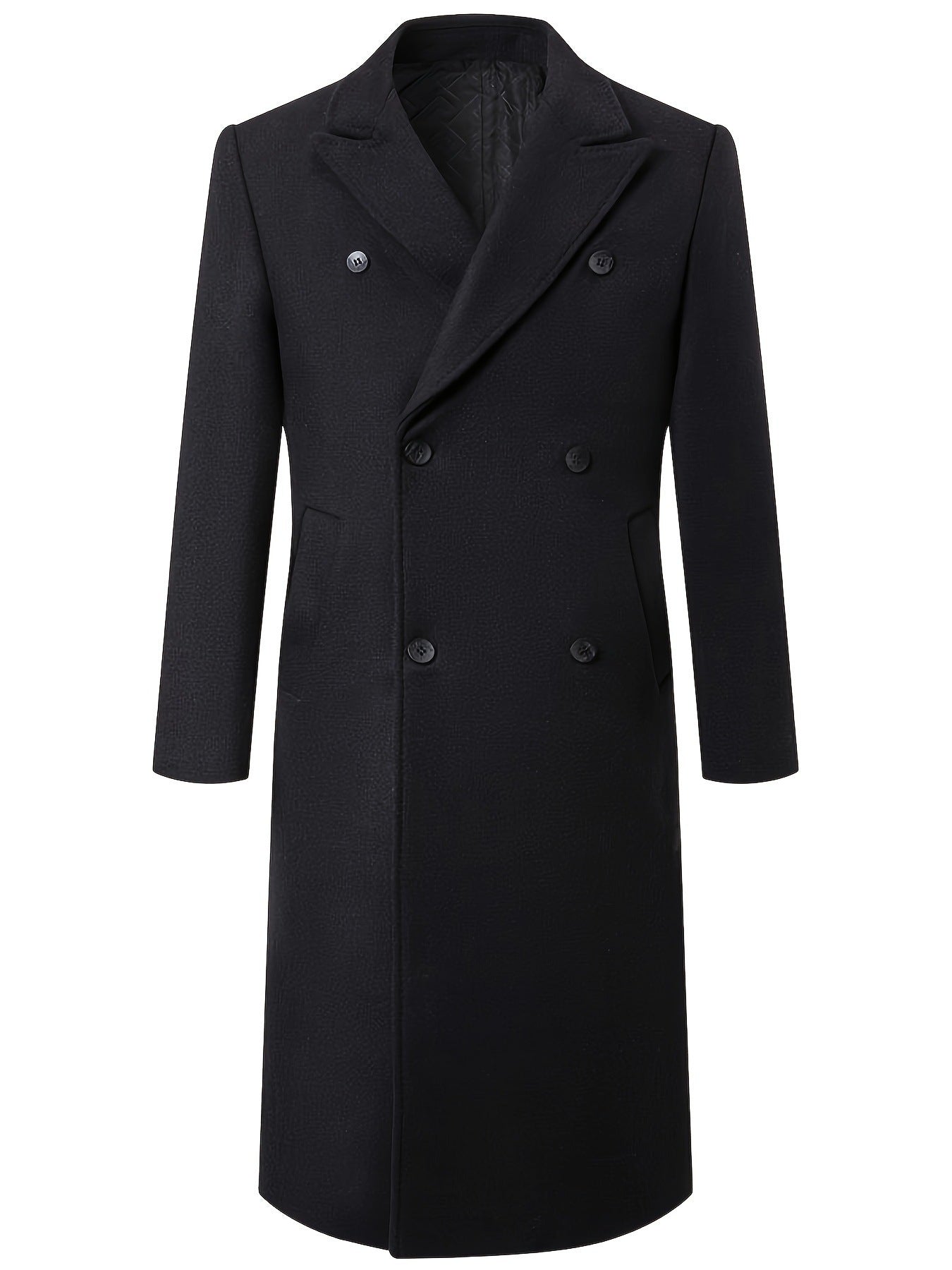 Men's Double-Breasted Winter Coat Elegant Stylish