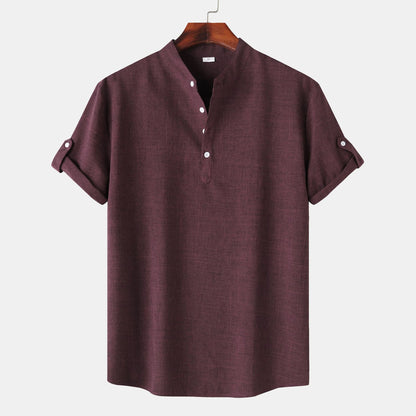 Men's Short-Sleeve Henley Shirt