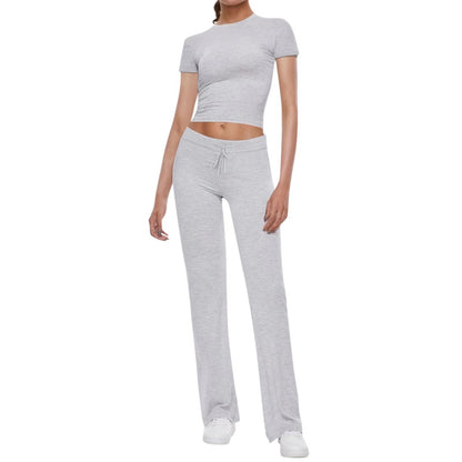 Women's Sport Set Crop Top and Jogger Pants