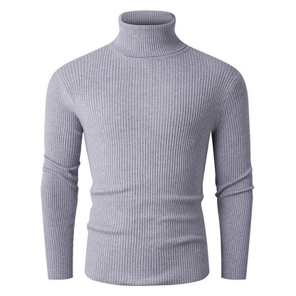 Men's Turtleneck Ribbed Jumper Elegant Design