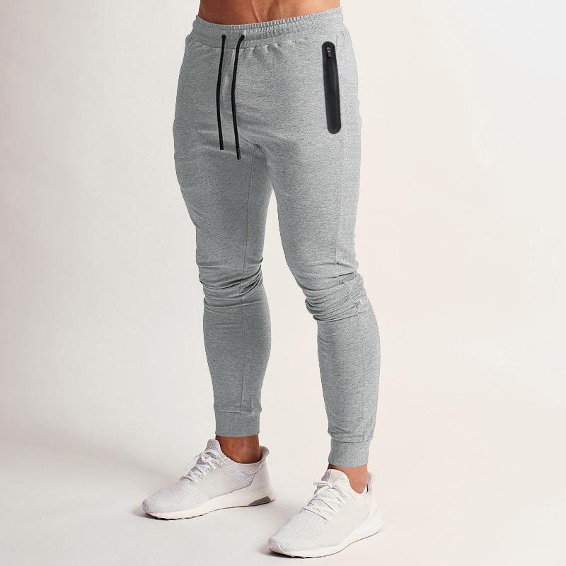 Herren Jogginghose Slim Fit Reißverschluss Taschen