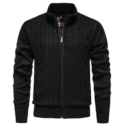 Men's Cardigan High Collar Zipper Sporty
