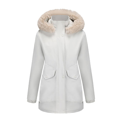 Women's Parka Jacket Waterproof Cuddly Collar
