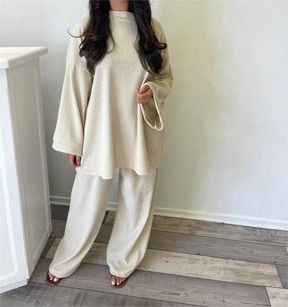 Women's Lounge Set Soft Rib Knit Comfort