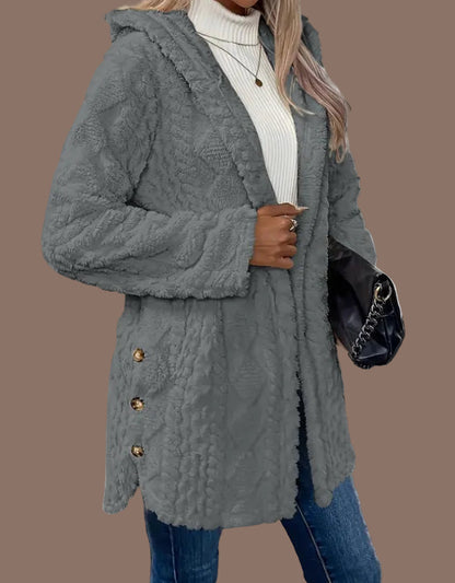 Women's Warm Hooded Sherpa Jacket
