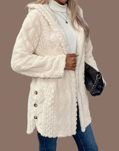 Women's Warm Hooded Sherpa Jacket