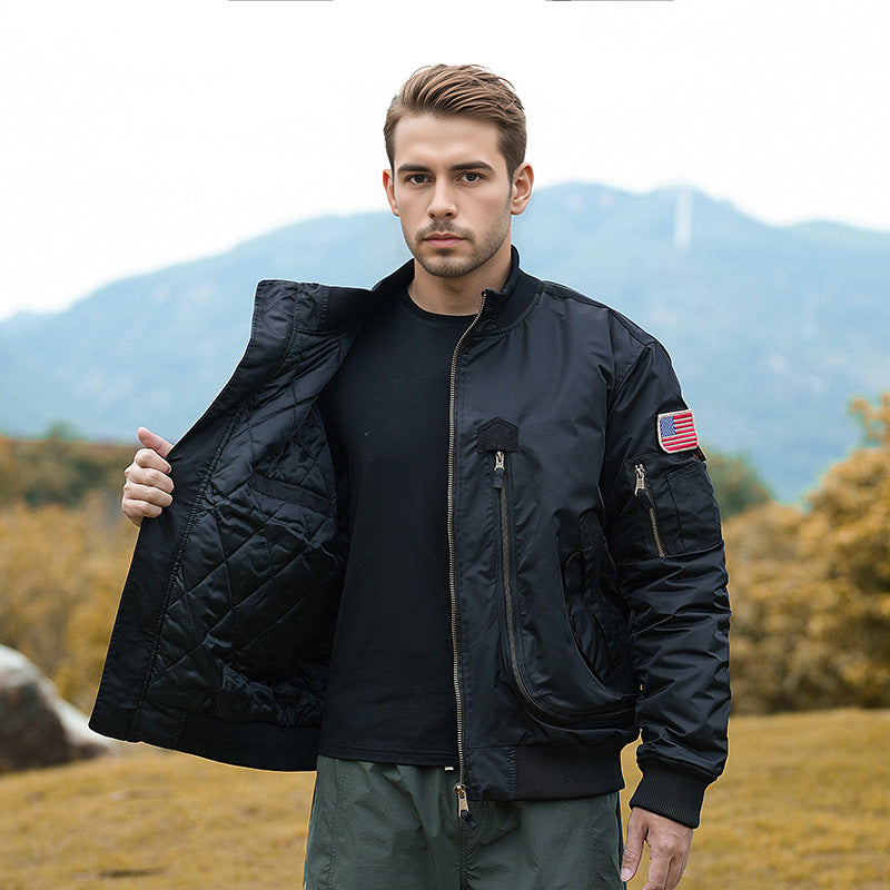 Herren Bomberjacke Isoliert Modern Praktisch