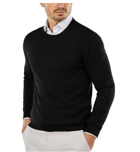 Men's Round Neck Jumper Elegant Design Cotton