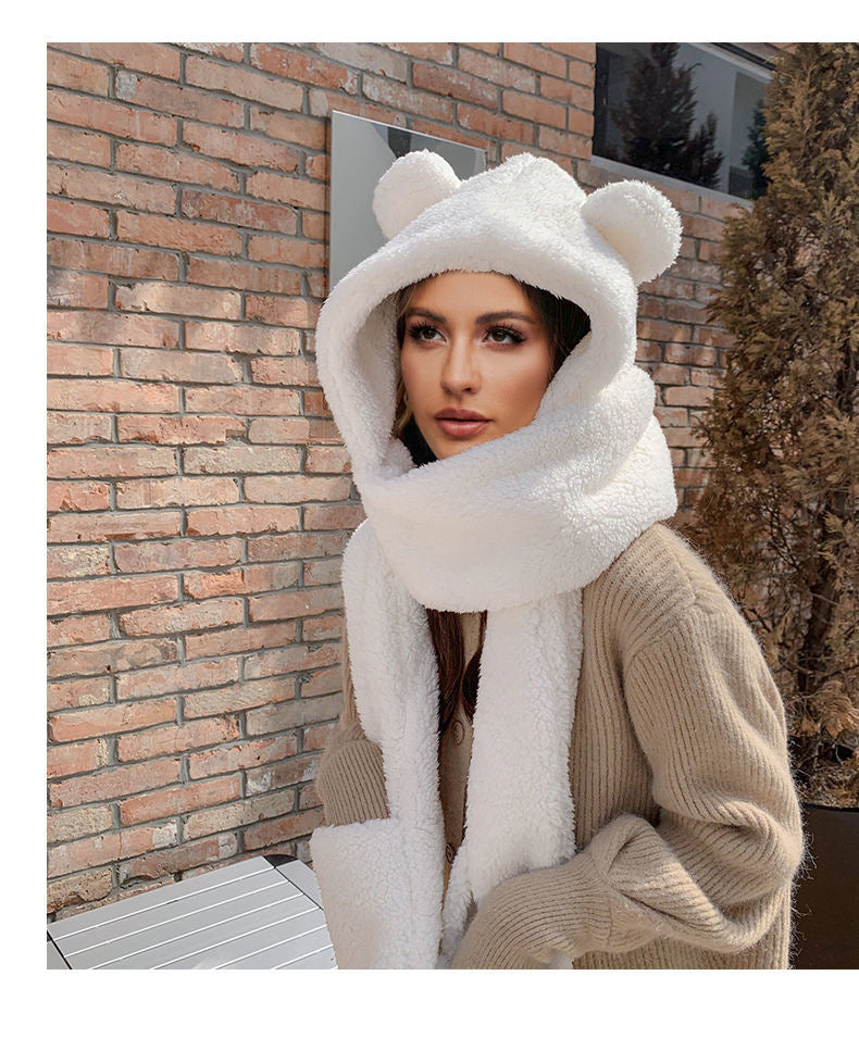 Women's Beanie with Scarf Soft Warm