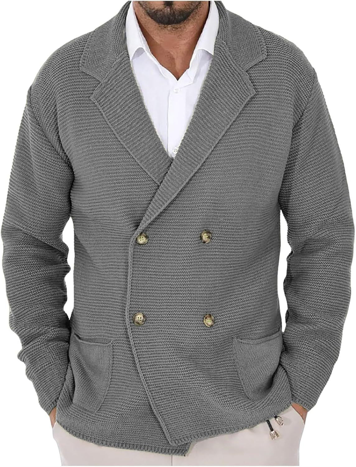 Men's Cardigan Modern Trendy With Pockets