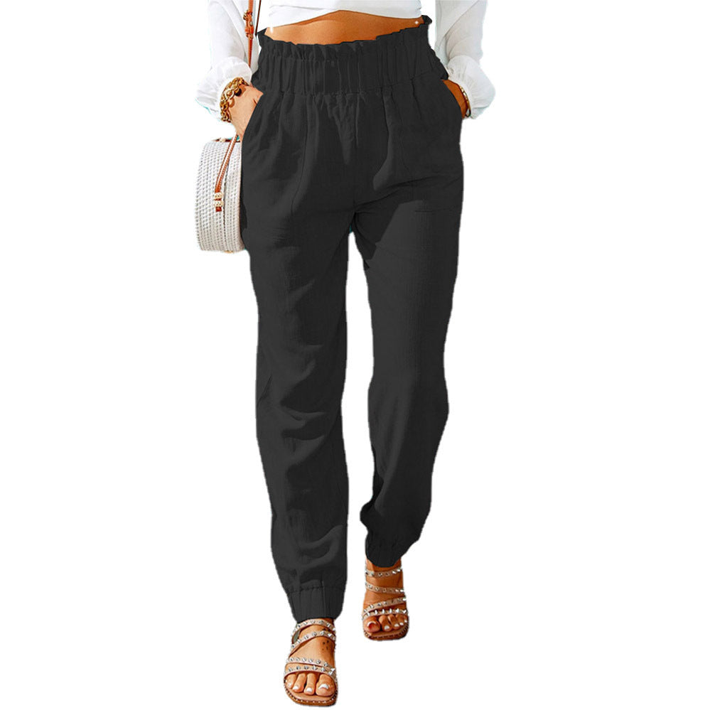 Women's Summer Trousers Lightweight Cotton Elastic