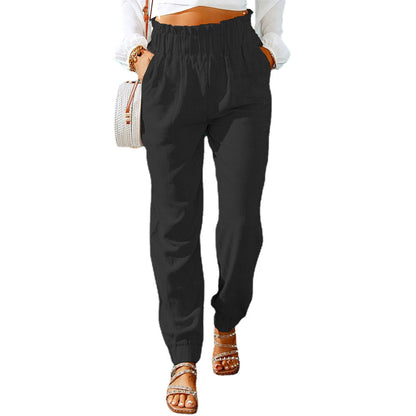 Women's Summer Trousers Lightweight Cotton Elastic