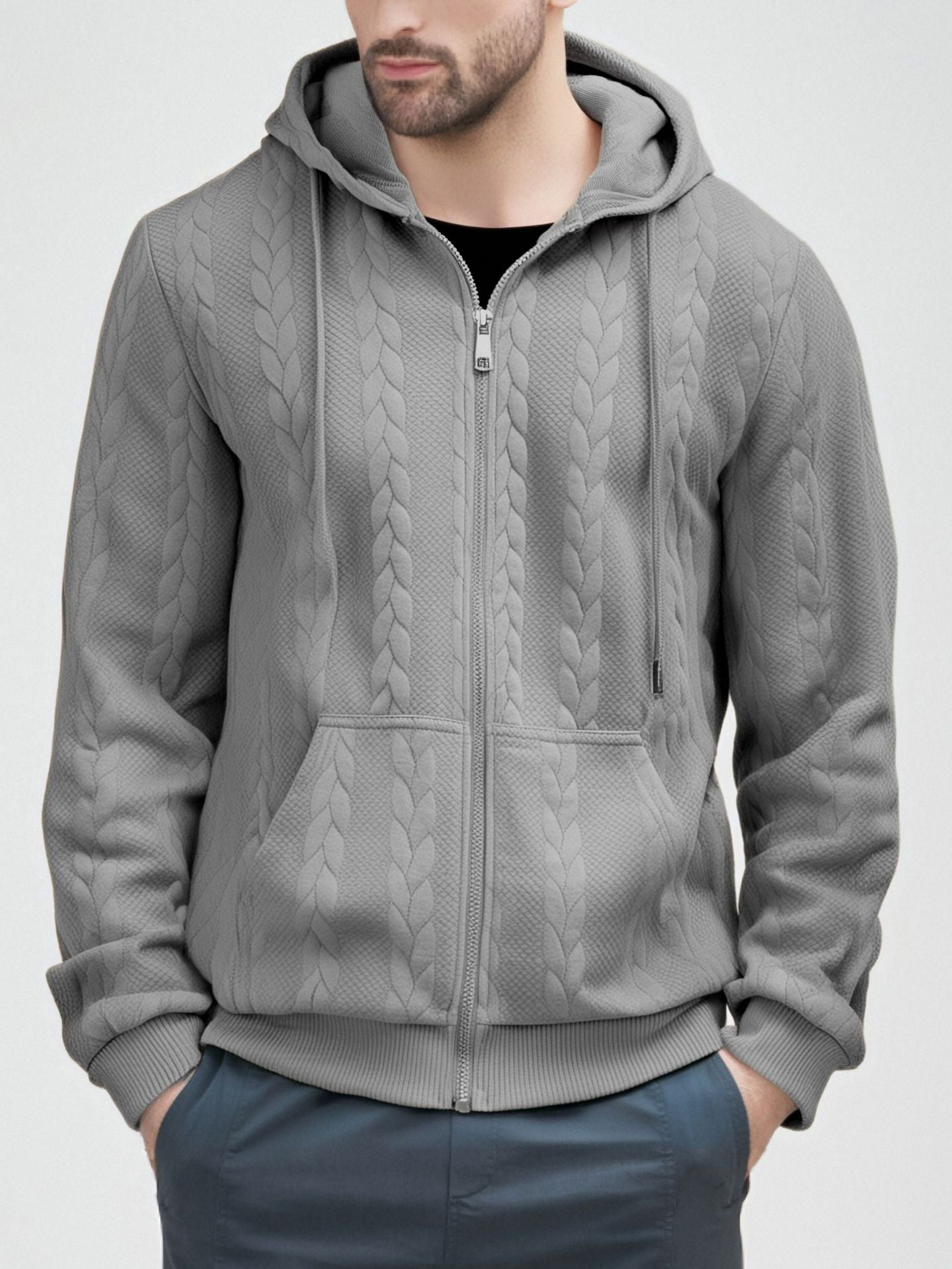 Men's Cardigan Hood Warm Elegant