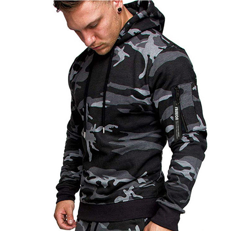 Men's Sports Hoodie with Practical Zipper