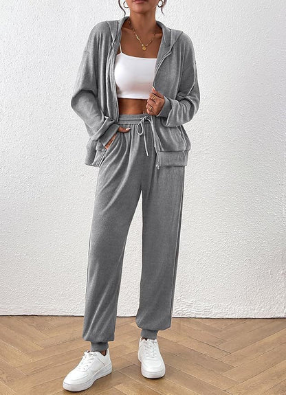 Women's Sporty Casual Hoodie Jogger Set