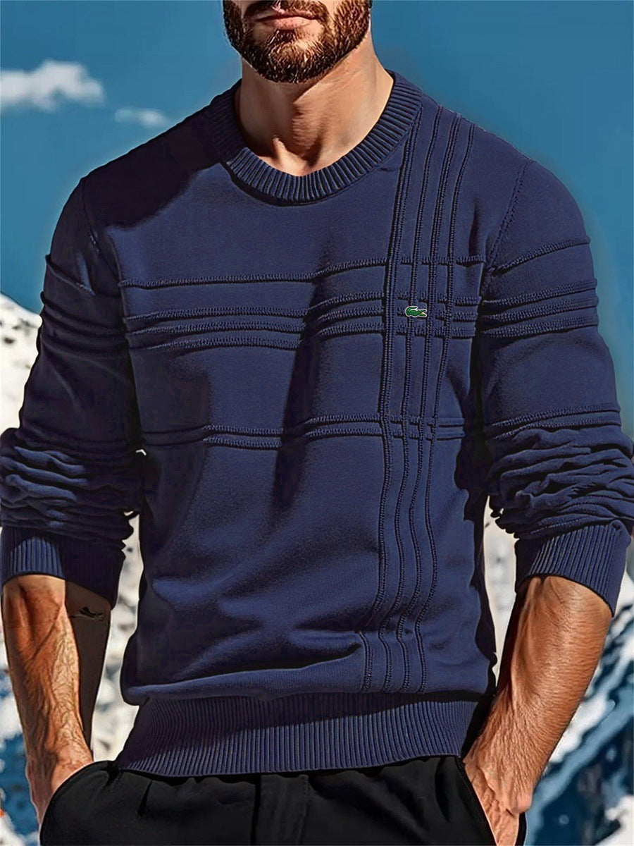 Men's Knitted Jumper Modern Textured Design