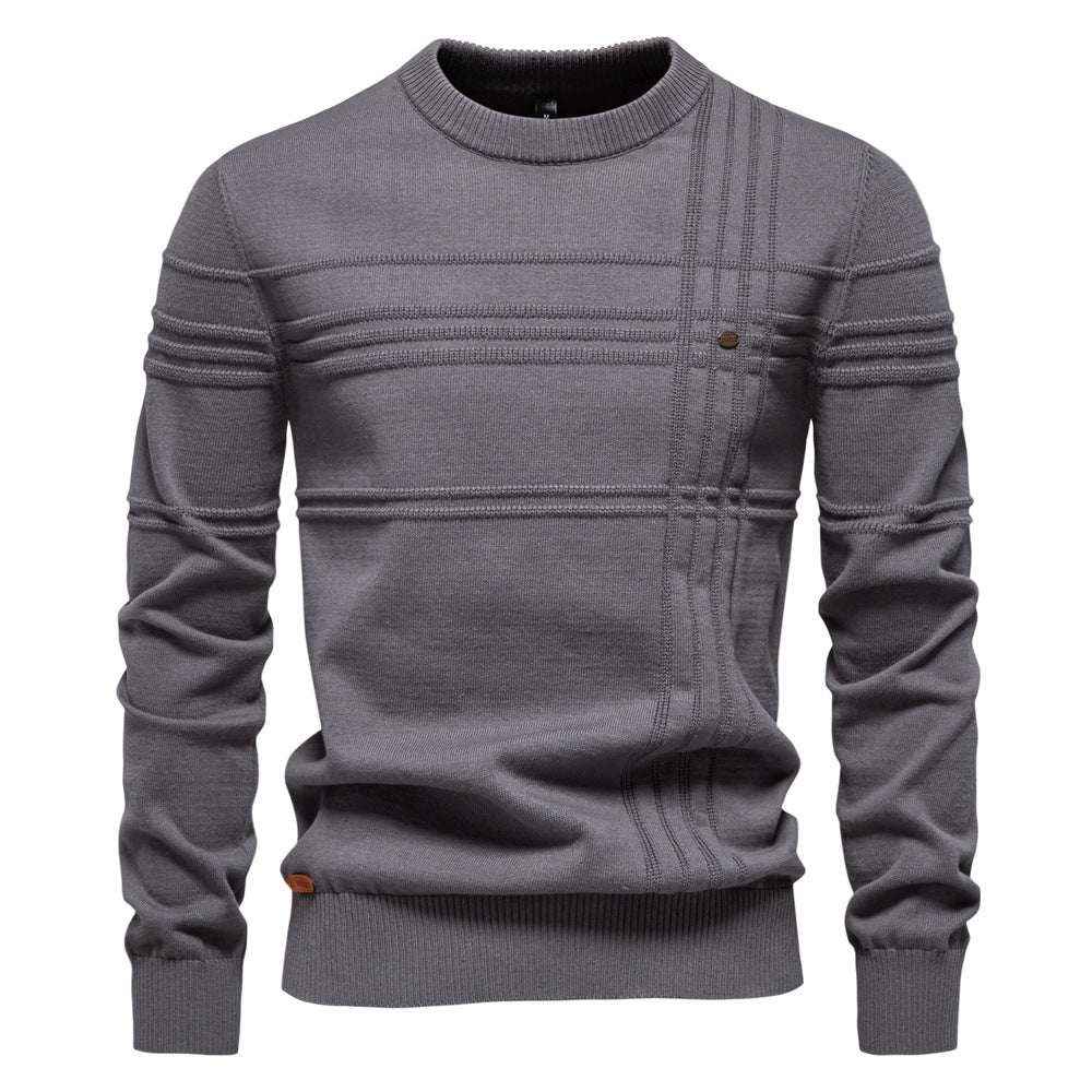 Men's Knitted Sweater Modern Textured Design Comfortable Fit